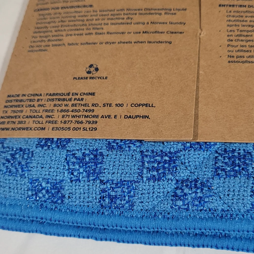 Norwex Blue‎ Enviroscrub Dual-Sided Cloth